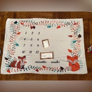 Fox Baby Milestone Blanket